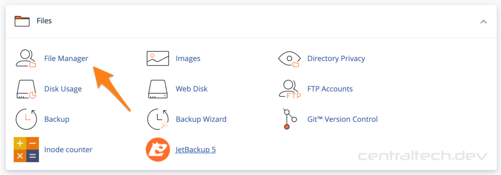 file manager create subdomain