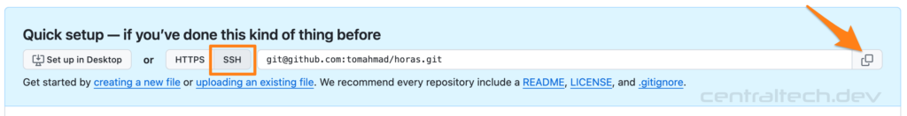 copy url from github