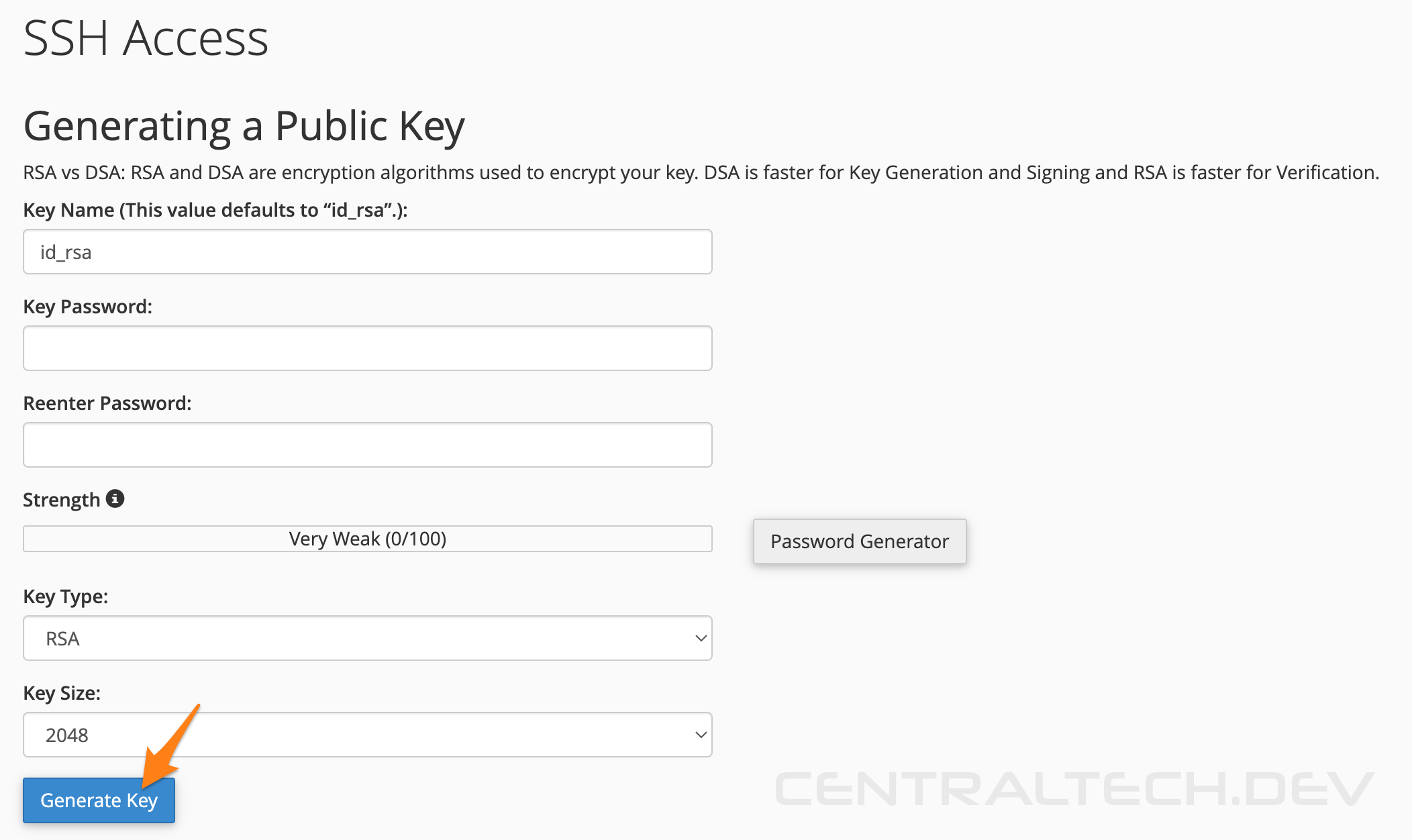 generate ssh key